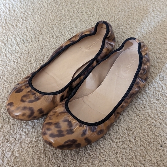 J Crew Lula Cheetah Made In Italy Ballet Flat Size 8.5 - Picture 1 of 10